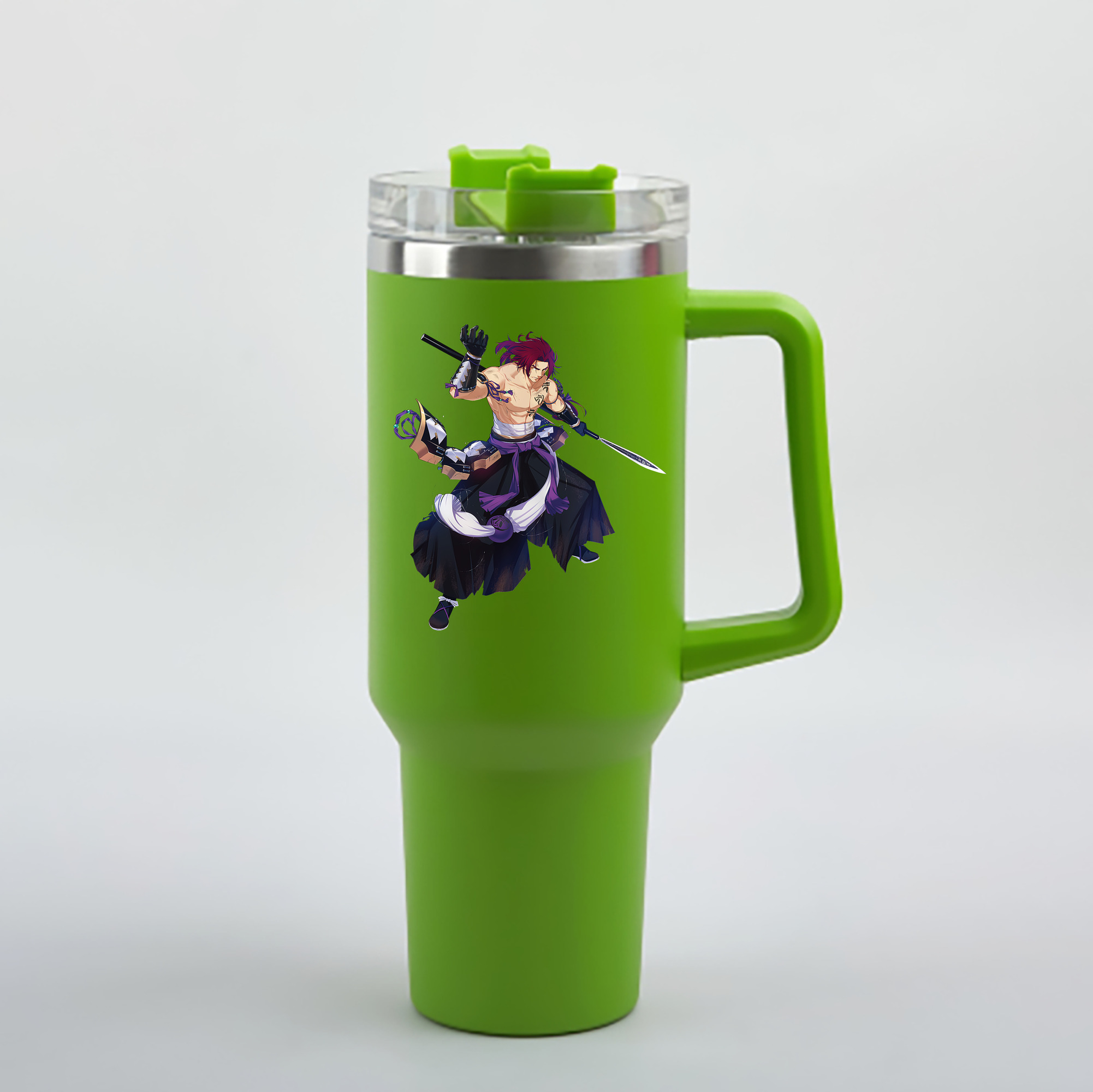 （画像用） 刀剣乱舞 Touken Ranbu 1200mL車用タンブラー - クリスタルステッカー（プラスチックストロー付き）